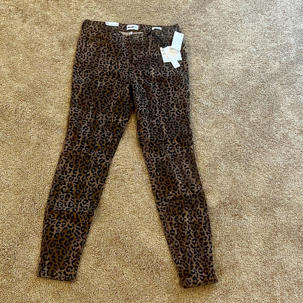 Leopard skinny jeans